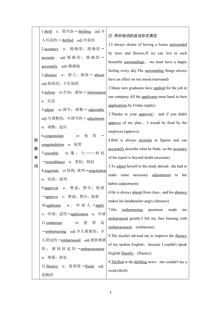2022高考英语（北师大版）大一轮复习学案：选修7　UNIT 19　LANGUAGE WORD版含答案.doc_第3页