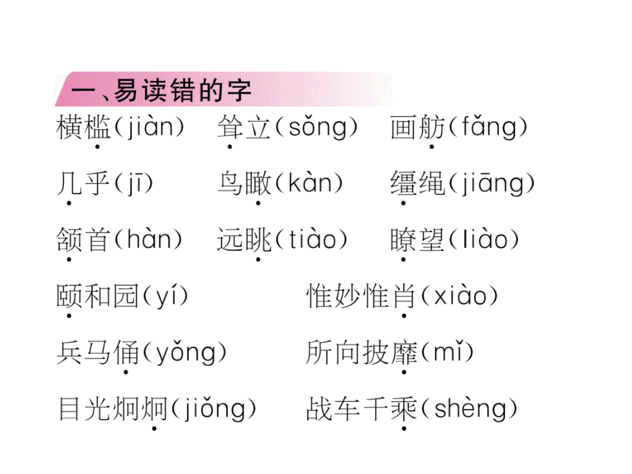 四年级上册语文习题课件-第5单元知识盘点 人教新课标.ppt_第3页