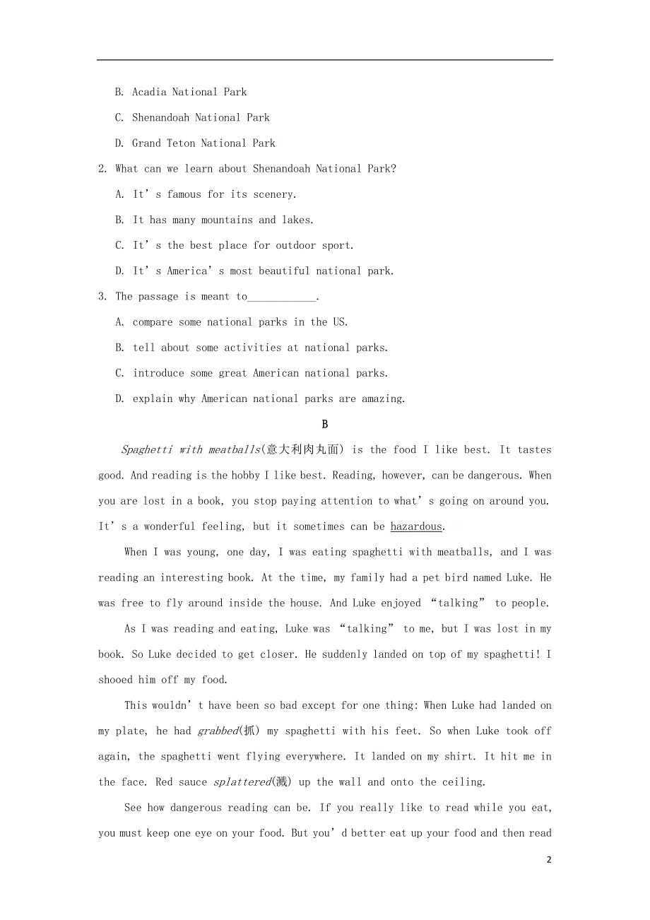 内蒙古包头市2022学年高一英语上学期期中试题.docx_第2页
