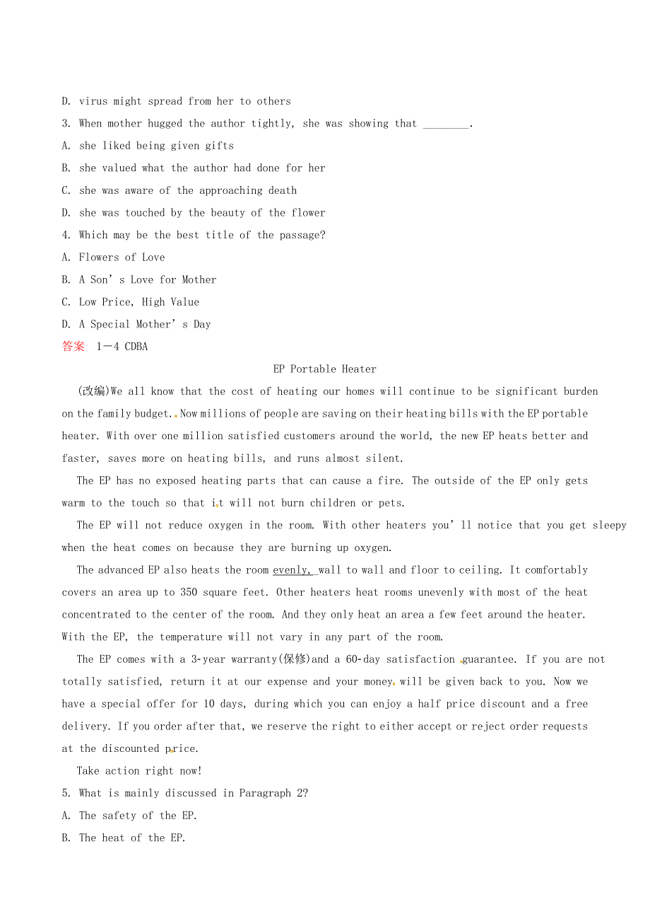 2019届高考英语一轮复习练习：7 阅读速度提升练.doc_第2页