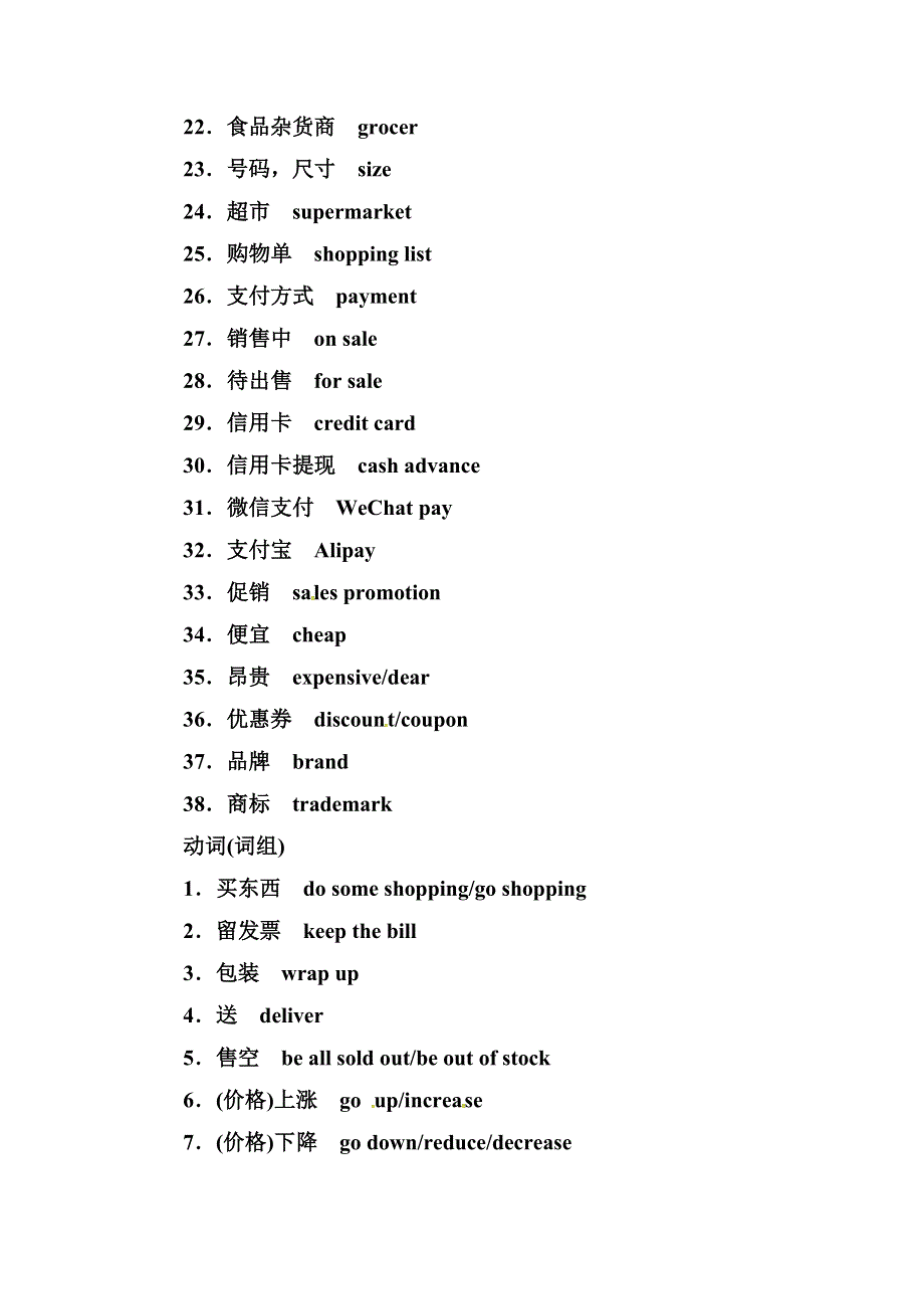2019届高考英语总复习第一部分话题探究：话题11　购物.doc_第2页