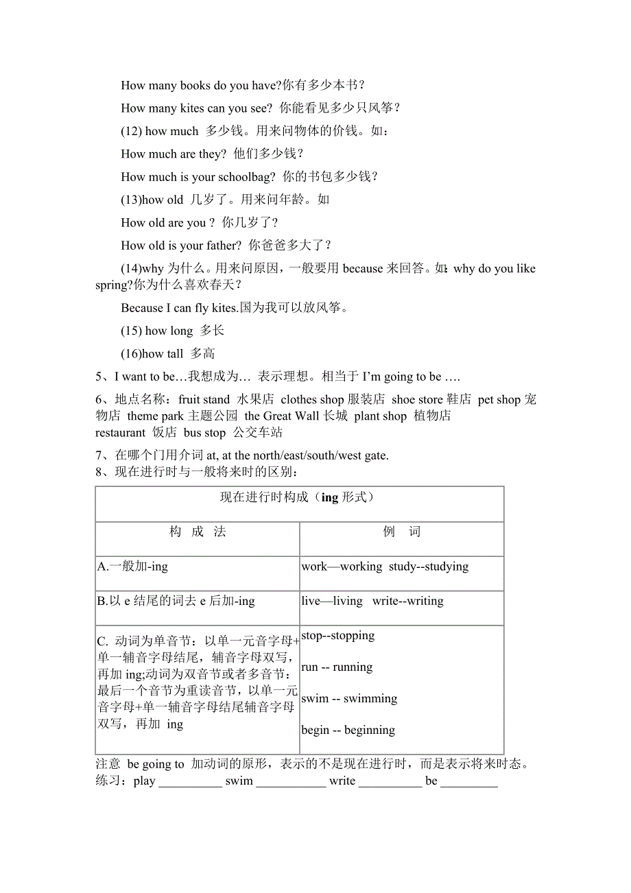 六年级上英语知识点归纳-Unit3 What are you going to do_人教pep.doc_第3页