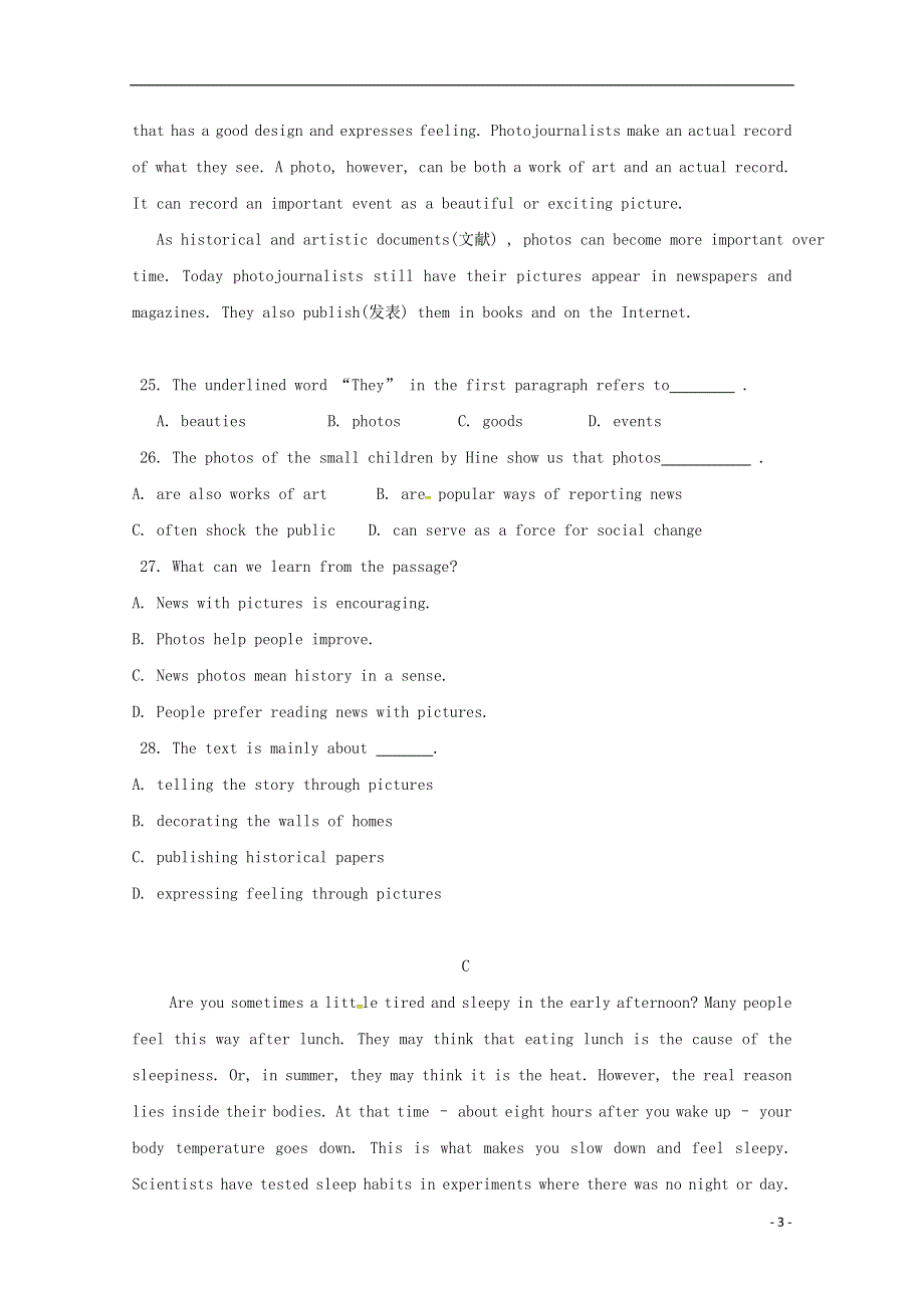 内蒙古开鲁县蒙古族中学高二英语上学期期中测试试题一.docx_第3页