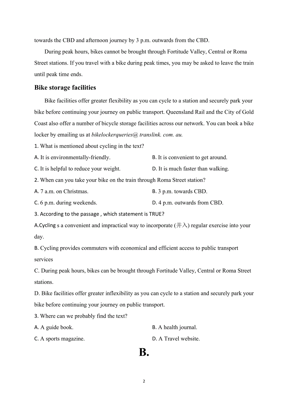 内蒙古赤峰二中2020-2021学年高二上学期第一次月考英语试题 WORD版含答案.docx_第2页