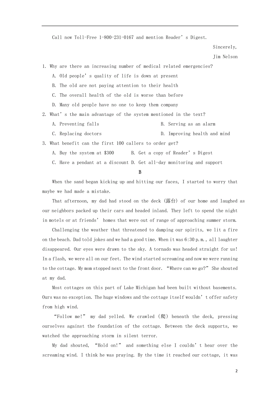 内蒙古赤峰市2022学年高二英语上学期第三次12月月考试题.docx_第2页
