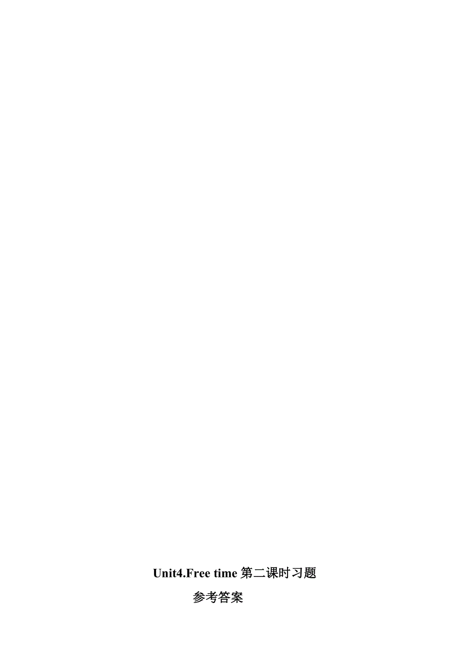 六年级下册英语一课一练-Unit 4 Free time lesson2人教新起点（含答案）.doc_第3页