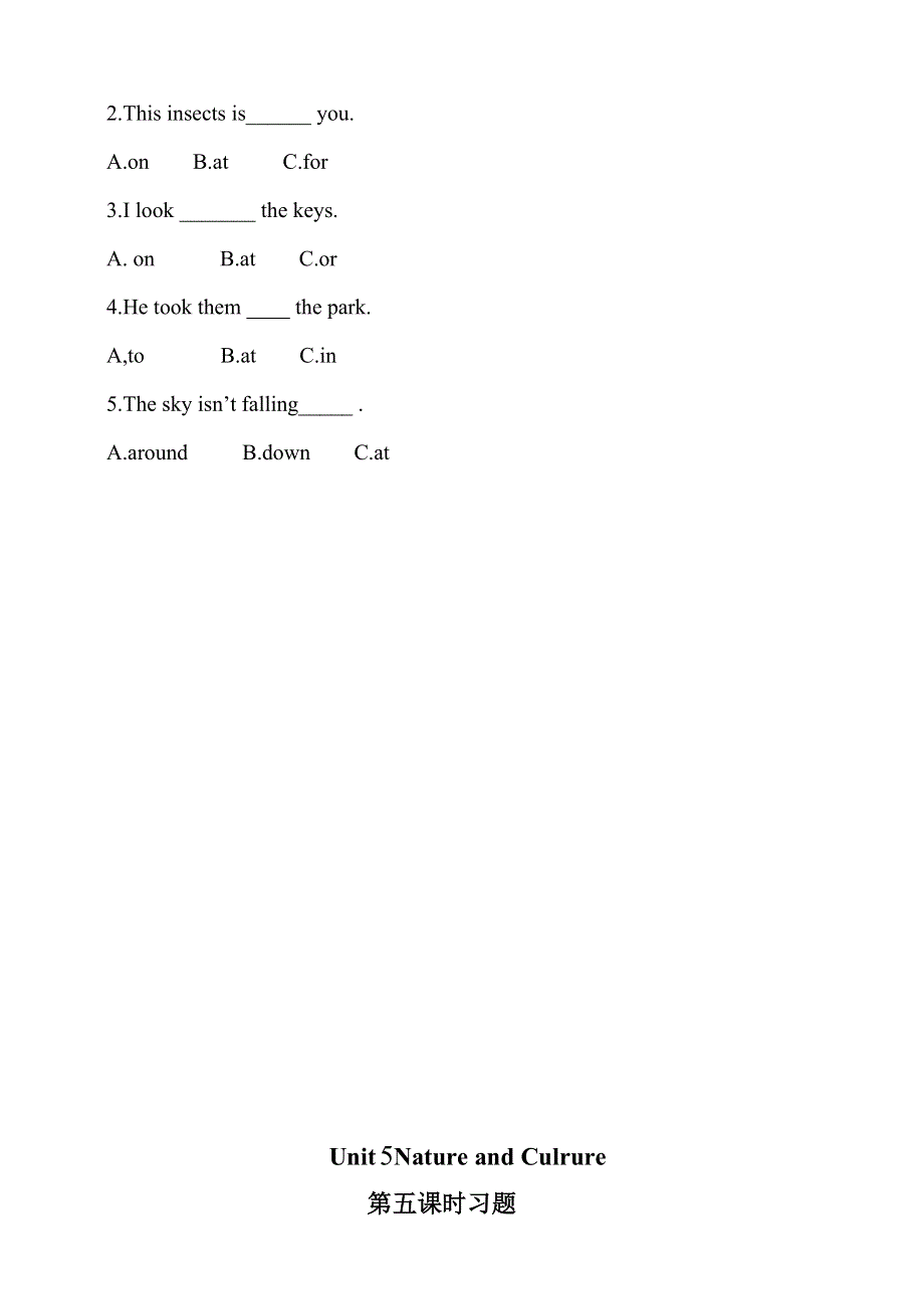 六年级下册英语一课一练-Unit 5 Nature and Culture story time 人教新起点（含答案）.doc_第3页