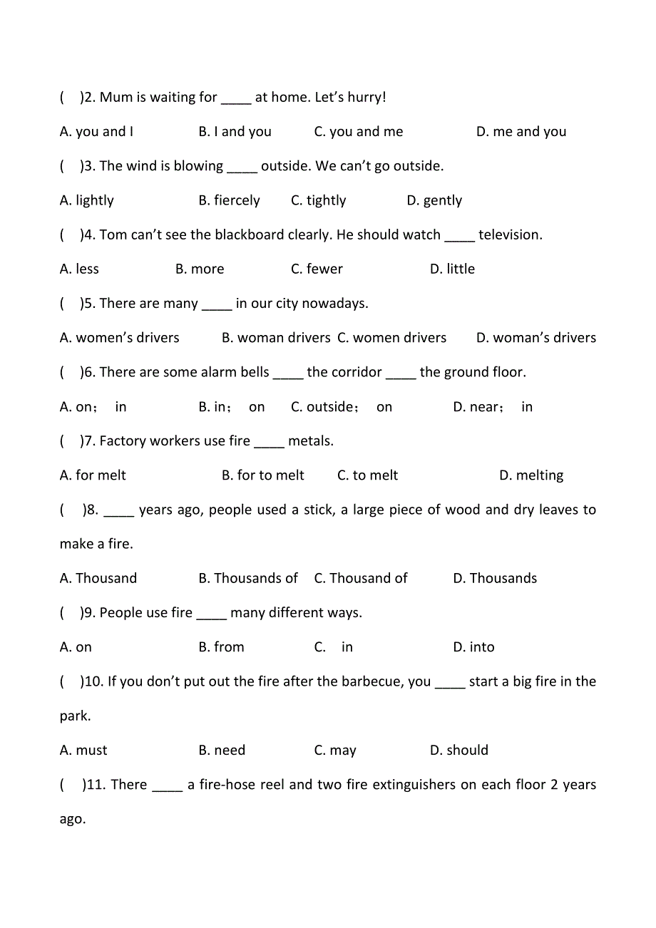 六年级下册英语试题暑假作业15.doc_第3页