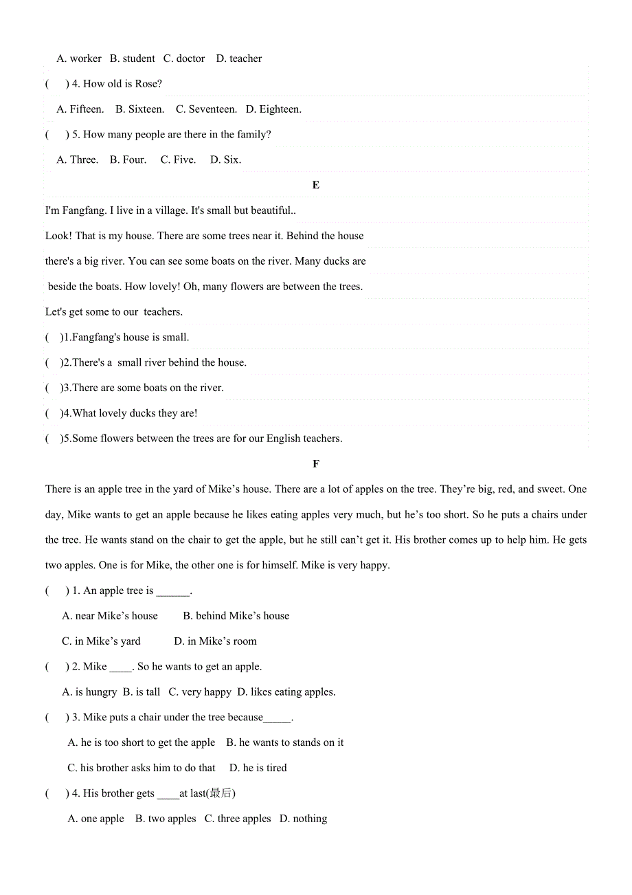 六年级下册英语试题英语阅读拔高专项练习 通用版.doc_第3页