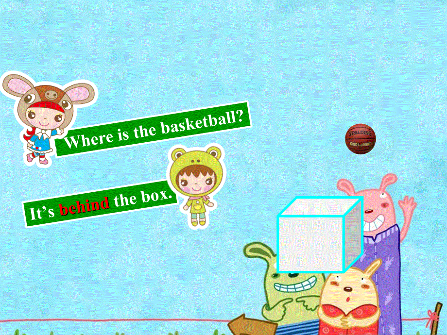 四年级下册英语素材课件-Lesson 16 Sue is behind John--句型操练｜接力版 (共10张PPT).ppt_第3页