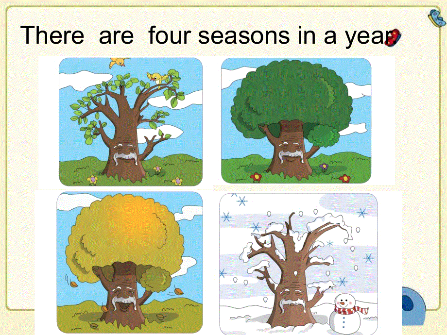 四年级下册英语课件-Unit 2 Seasons Lesson 7 Seasons of the Year ｜冀教版（一起）(共21张PPT).ppt_第3页