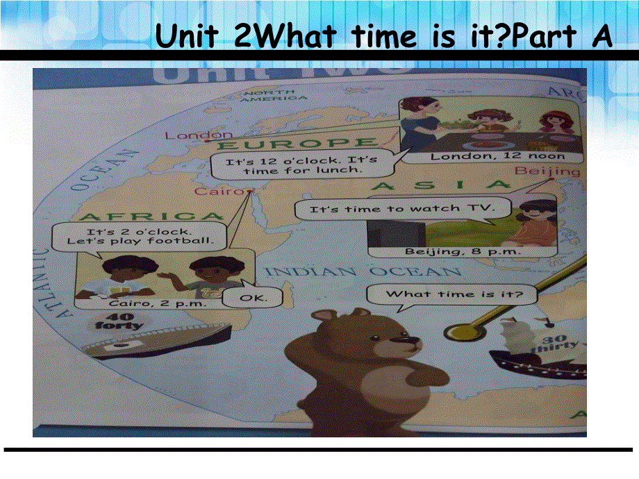 四年级下册英语课件-Unit 2What time is it A _人教（PEP）（2014秋） (共29张PPT).ppt_第1页
