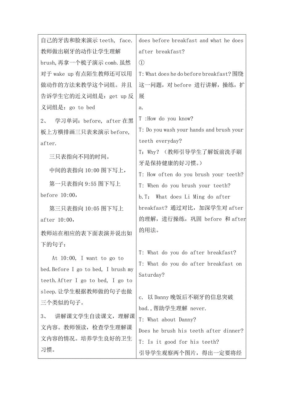 六年级下册英语教案Unit 2 Lesson 8 Always Brush Your Teeth!_冀教版.doc_第2页