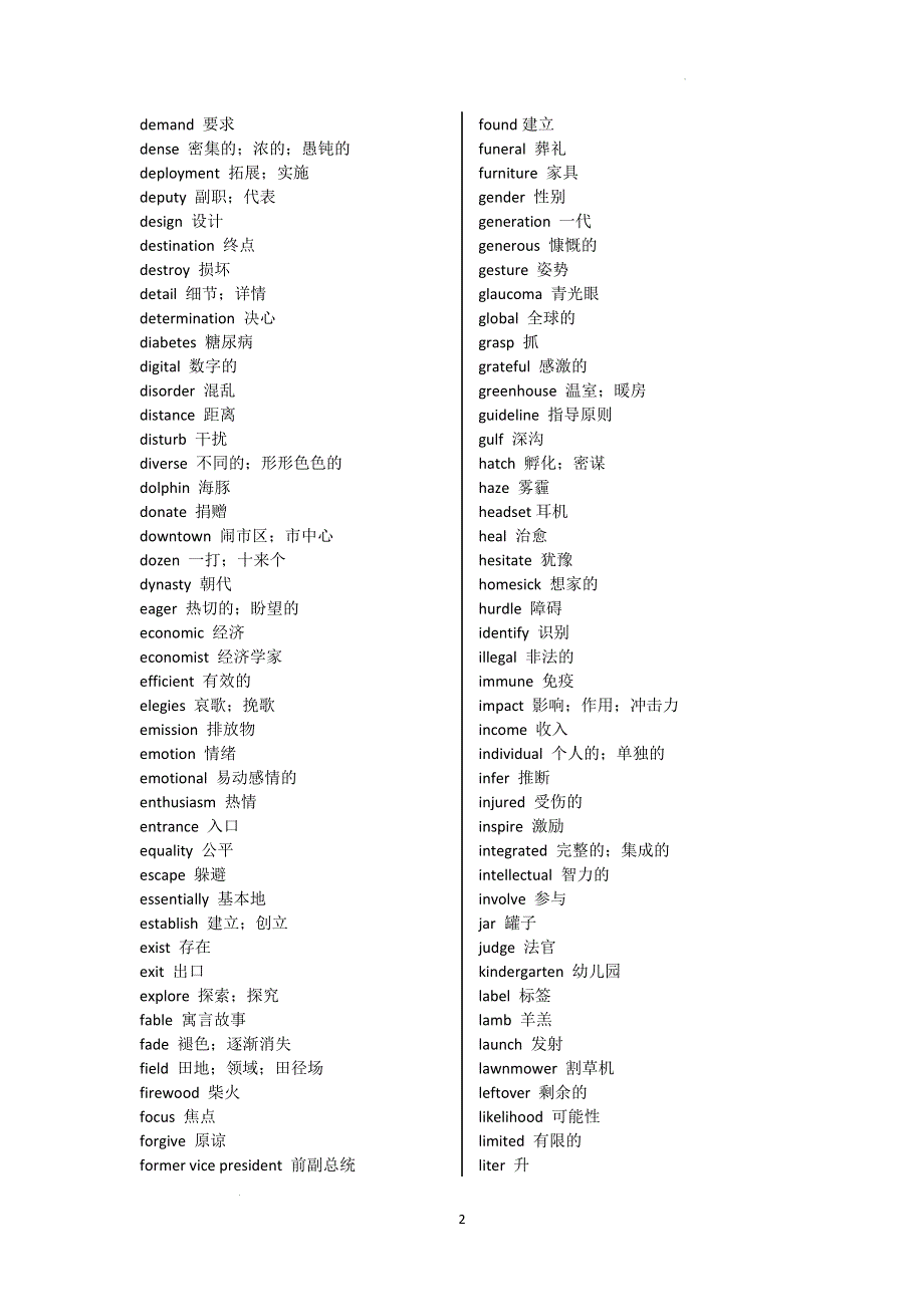 2023年山东省济南市中考英语阅读常考课外词汇-学生阅读拔高专用.docx_第2页