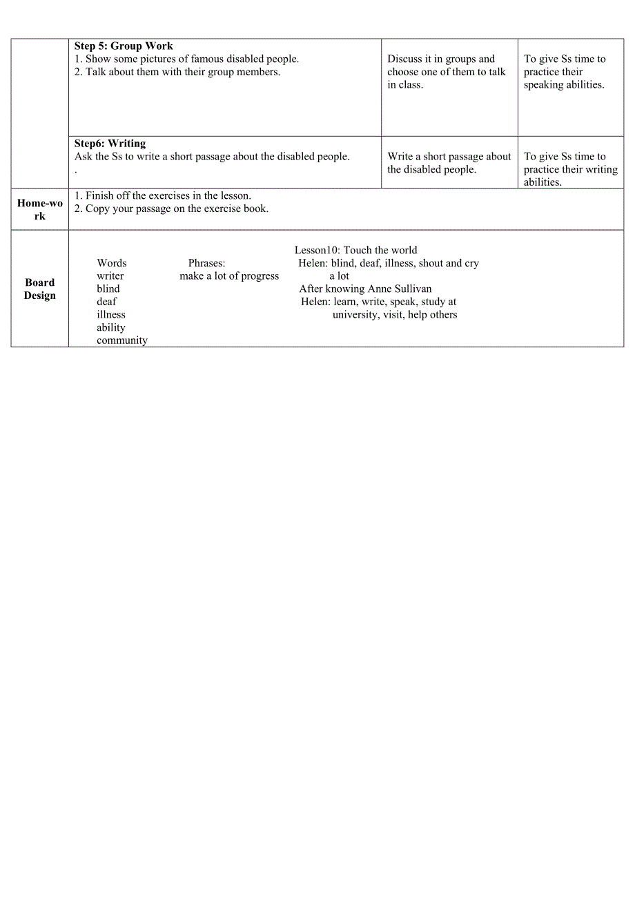 冀教版英语九年级全册 Unit 2 Lesson 10 Touch the World 教案.doc_第2页