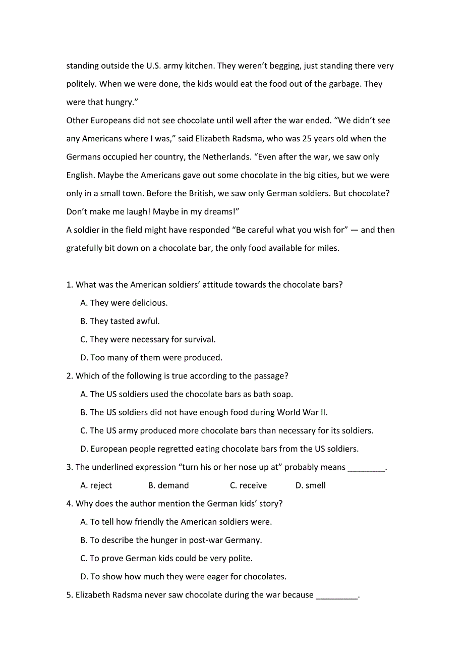 四川成都市2016高考英语阅读理解二轮提升选练80集之（30）及（解析）答案.doc_第3页