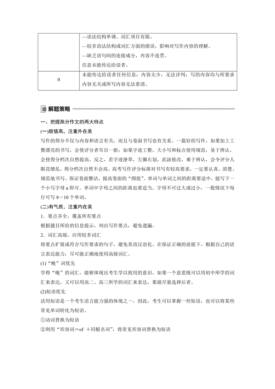 2020版新高考英语新素养大二轮专题突破浙京津鲁琼版讲义：专题五 写作 第一节 一 WORD版含解析.docx_第3页