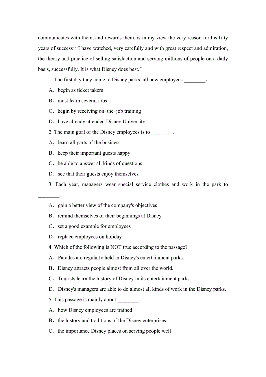 四川洪雅县2016高考英语二轮阅读理解训练（2）及答案.doc_第2页