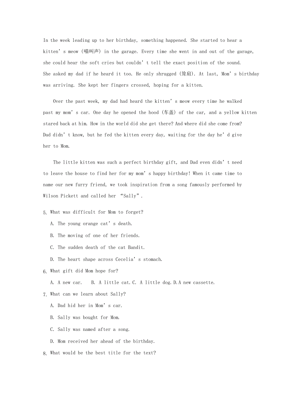 内蒙古乌兰察布市2017_2018学年高一英语上学期期中试题.doc_第3页