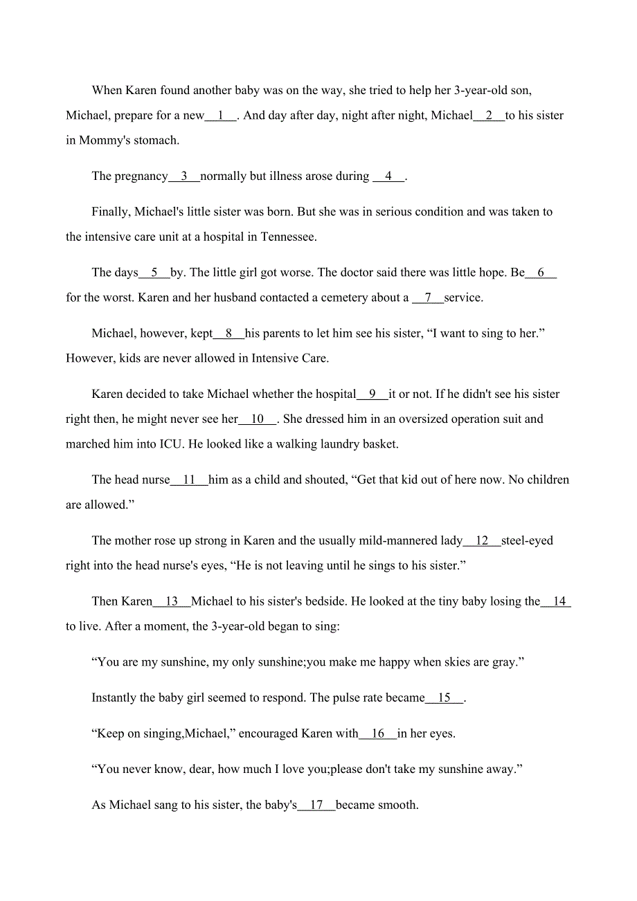 2020版新攻略高考英语课标人教版总复习练习：BOOK 4　UNIT 3　A TASTE OF ENGLISH HUMOUR题型组合训练九（B） WORD版含解析.docx_第3页