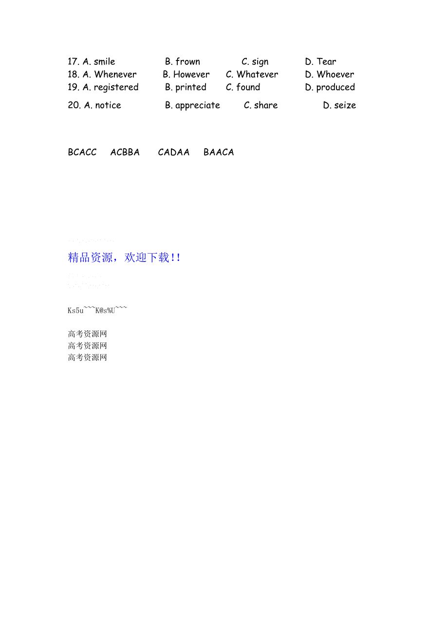 四川省2012届高三英语二轮复习专题训练：完形填空（36）.doc_第2页