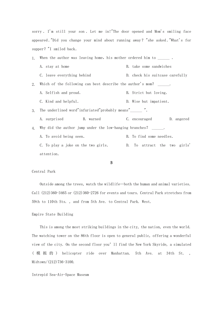 内蒙古包头六中2018_2019学年高一英语上学期期中试题.doc_第2页