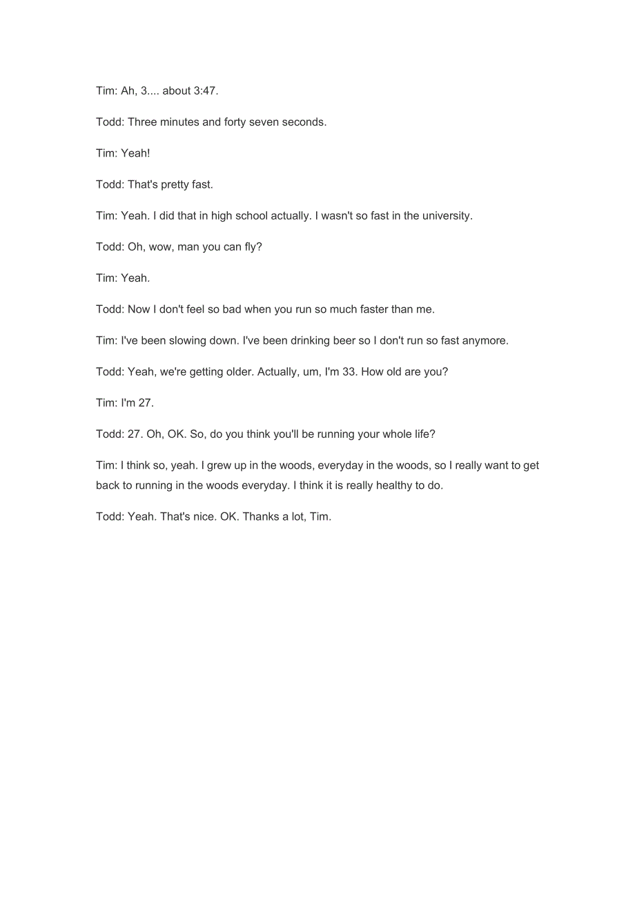 原版英语口语情景对话第0040集：跑步者 .doc_第2页