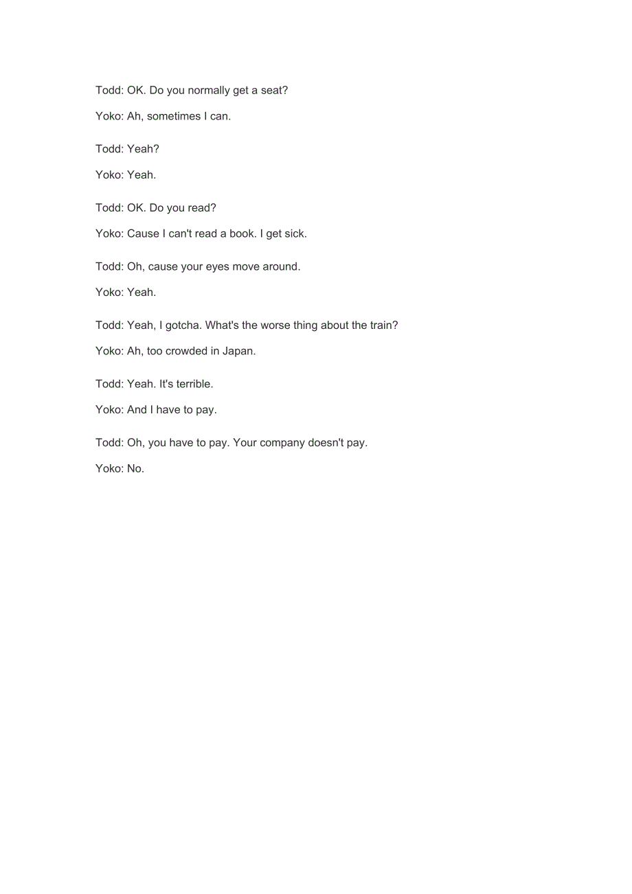 原版英语口语情景对话第0086集：介绍日本通勤相关信息.doc_第2页