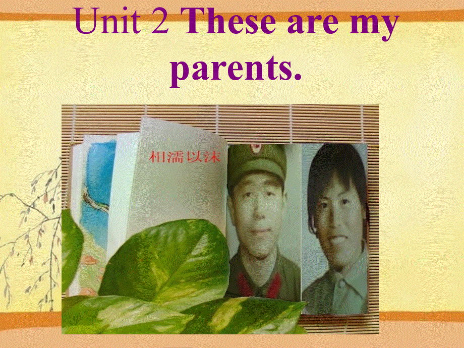 外研版七年级英语上Module 2 Unit 2 These are my parents教学课件共17张PPT含听力.ppt_第1页