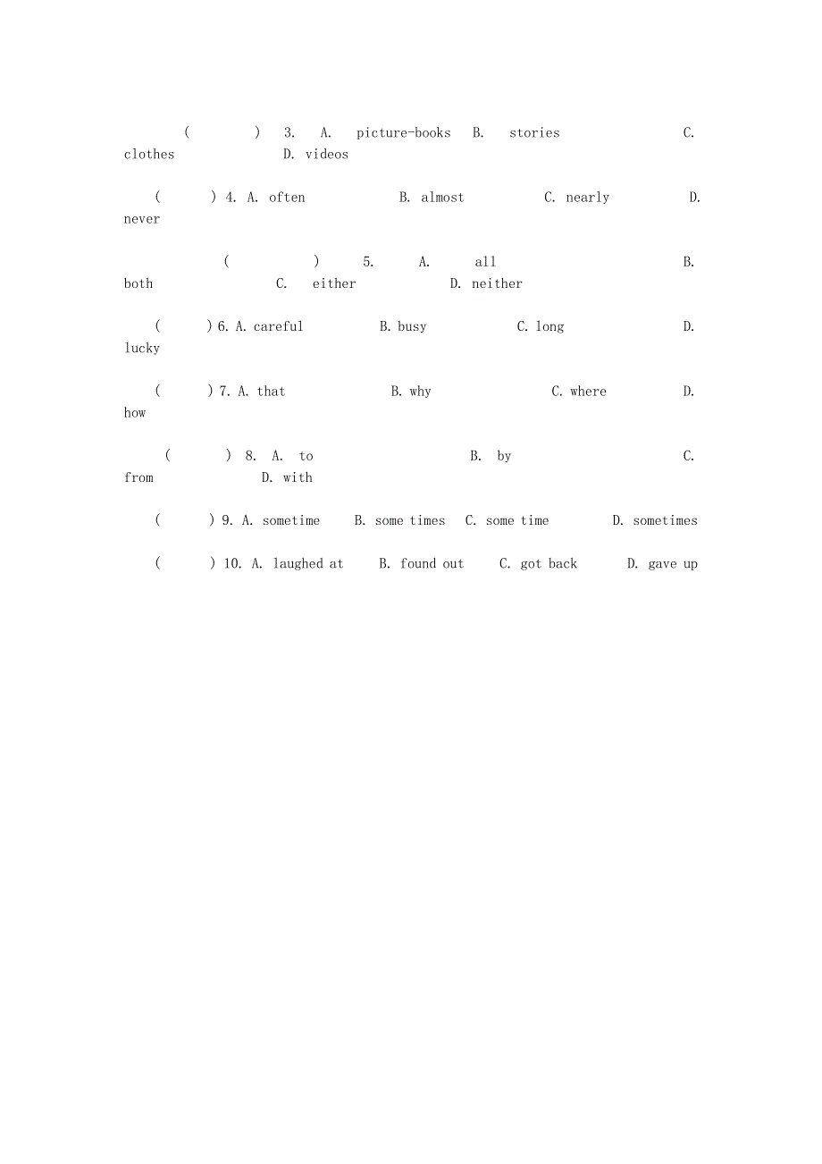 六年级英语 小升初每日一练（38）（无答案） 闽教版.doc_第2页
