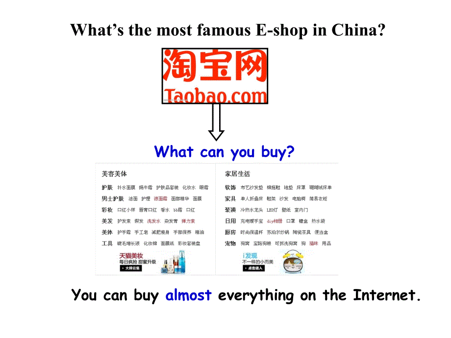 外研版初中英语七年级下册第5单元Unit 2 You can buy everything on the Internet(共11张PPT).ppt_第2页