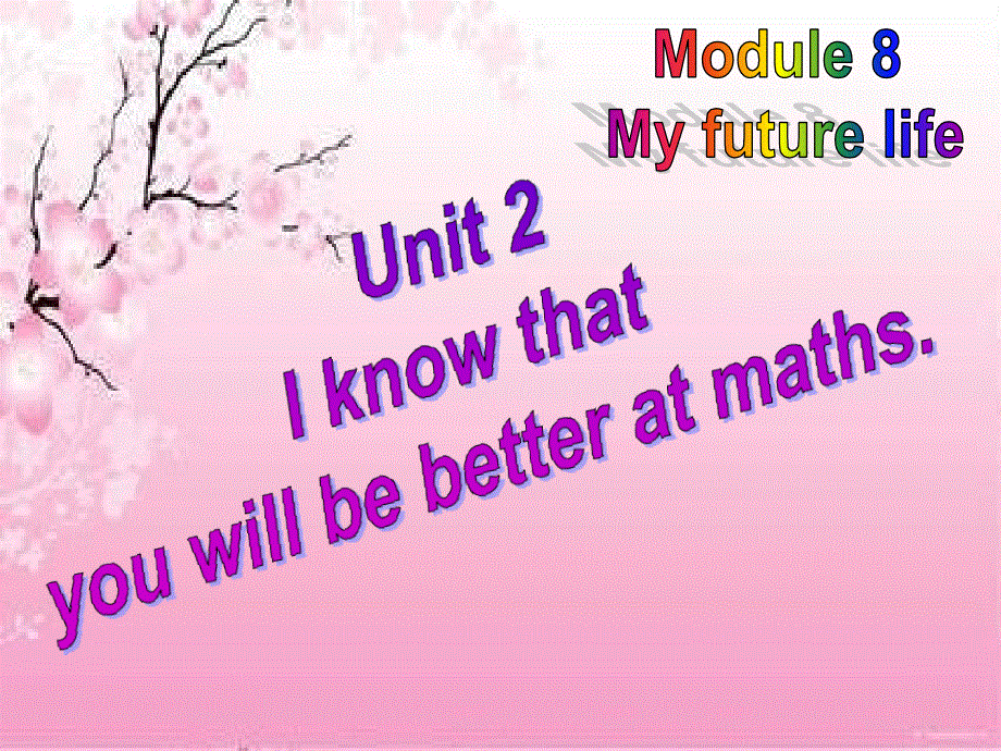 外研版初中英语九年级下册第8单元Unit 2 I know that you will be better at maths(共22张PPT).ppt_第1页