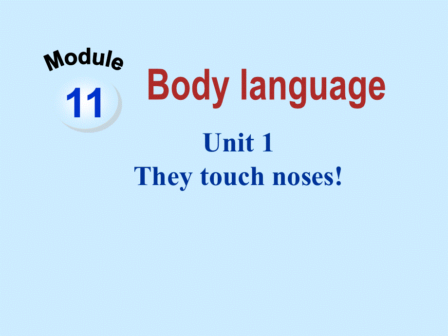 外研版初中英语七年级下册第11单元Unit 1 They touch noses(共30张PPT).ppt_第2页