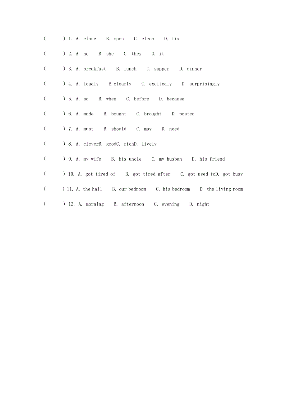 六年级英语 小升初每日一练（68）（无答案） 闽教版.doc_第2页