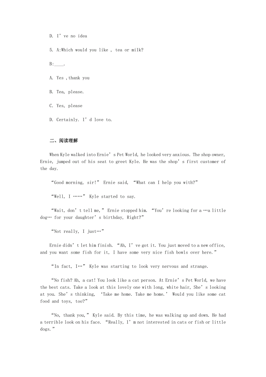 六年级英语 小升初每日一练（69）（无答案） 闽教版.doc_第2页