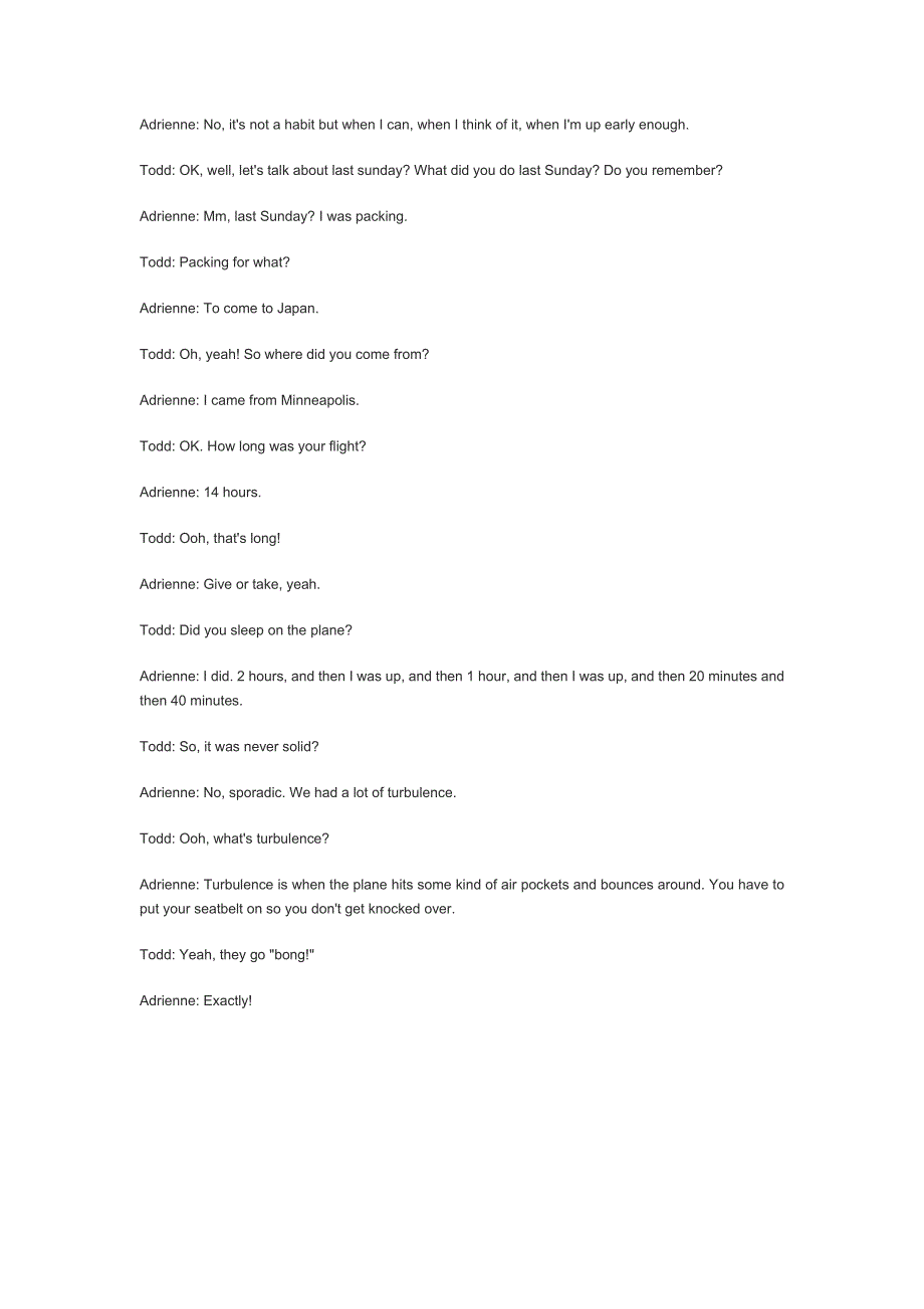 原版英语口语情景对话第0296集：讲述周日做的事.doc_第2页