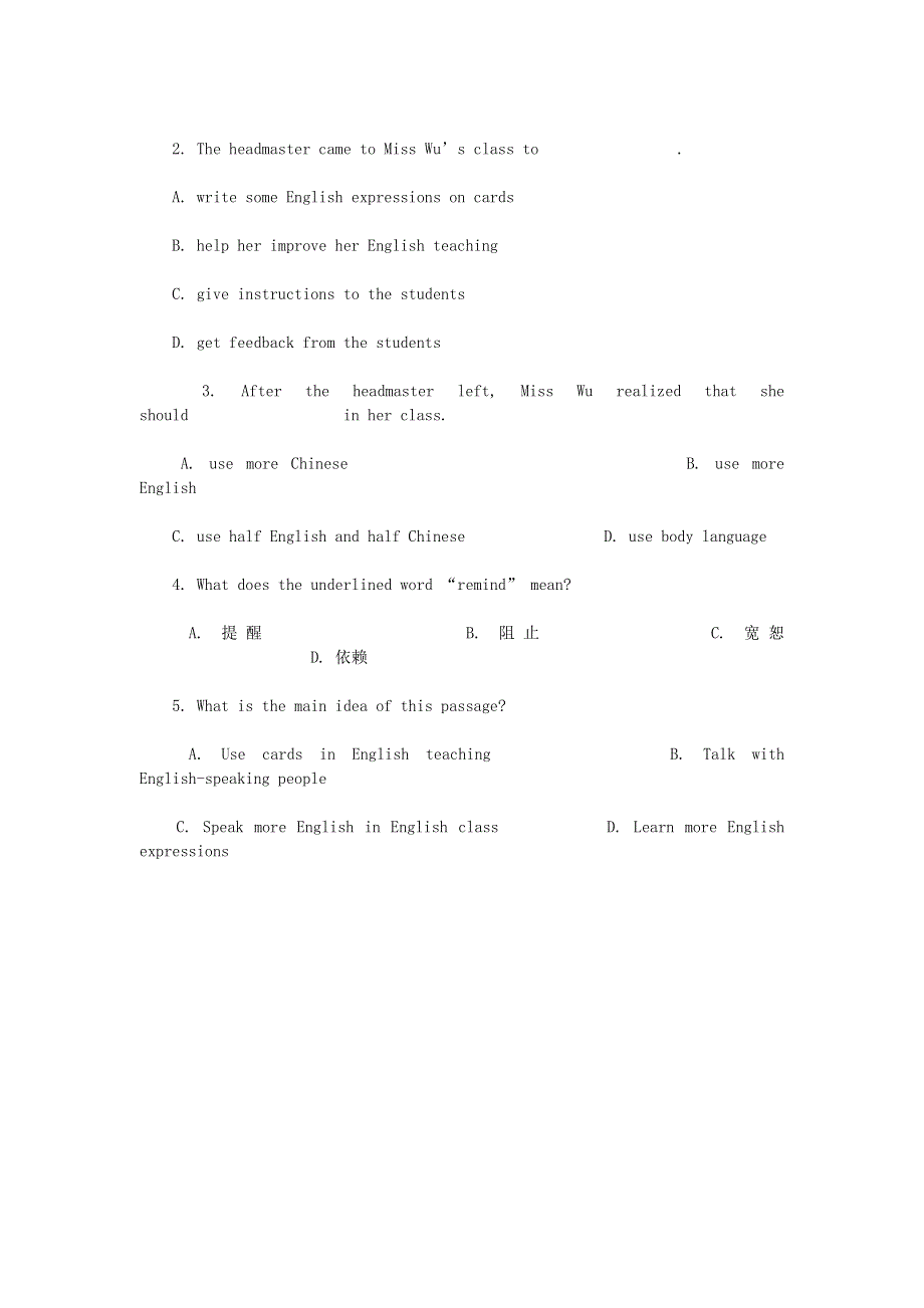 六年级英语 小升初每日一练（74）（无答案） 闽教版.doc_第2页