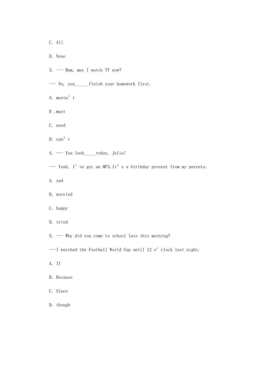 六年级英语 小升初每日一练（66）（无答案） 闽教版.doc_第2页