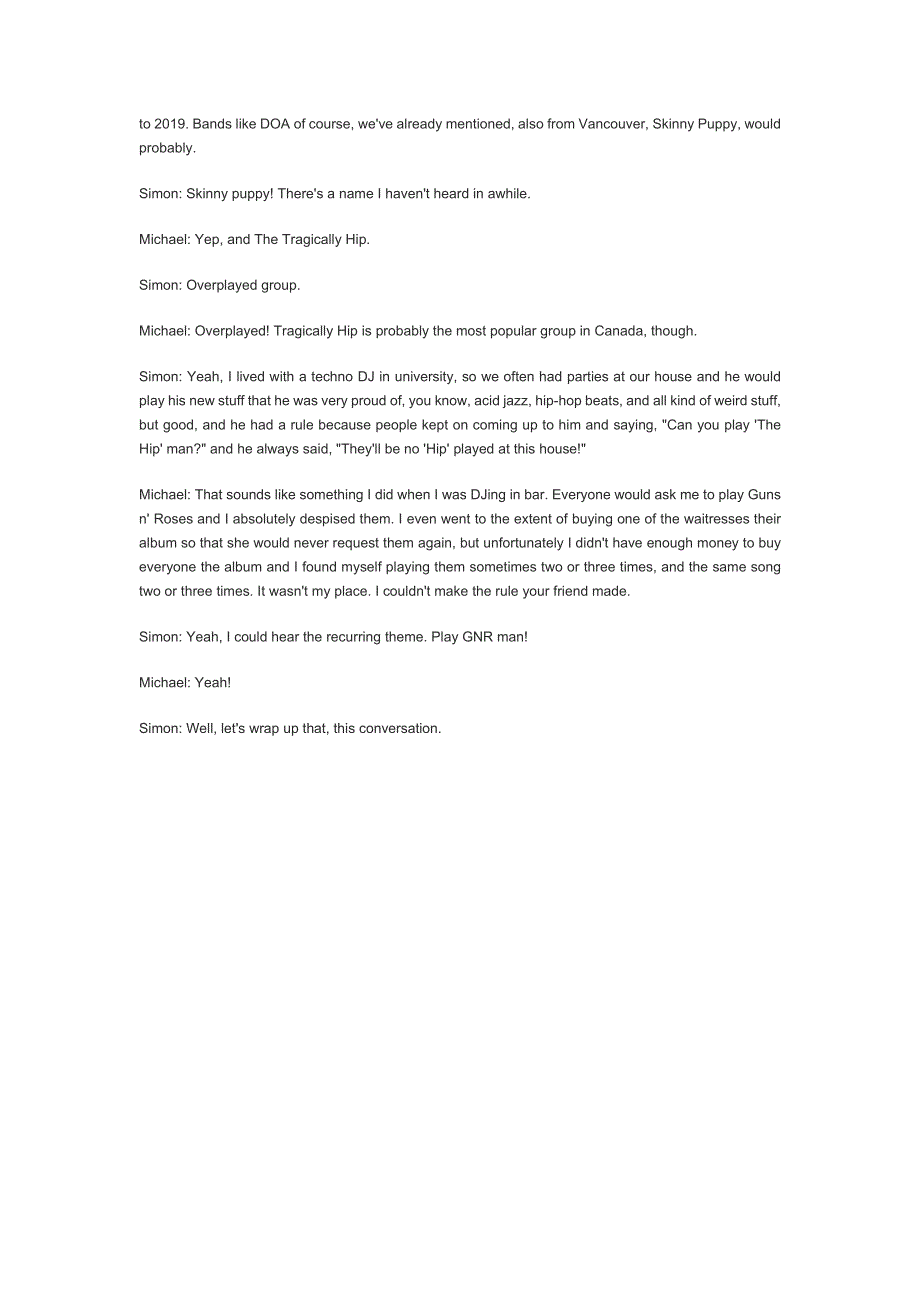 原版英语口语情景对话第0297集：讨论喜欢的音乐.doc_第3页