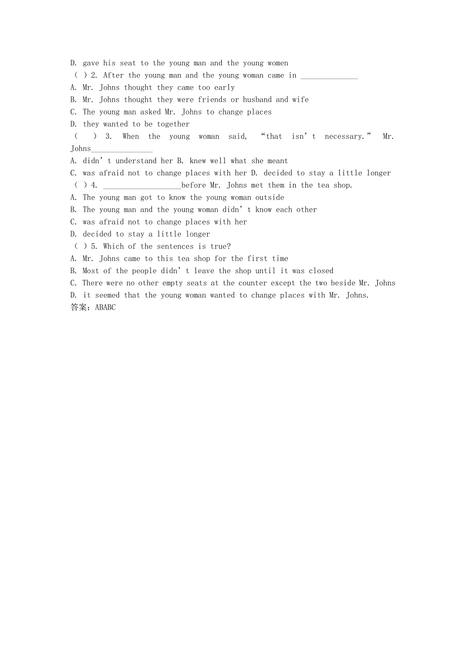 六年级英语 阅读理解天天练37-38.doc_第2页