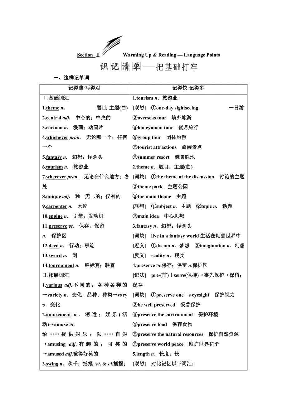 2019年英语新同步浙江专用必修四讲义：UNIT 5 SECTION Ⅱ WARMING UP .doc_第1页