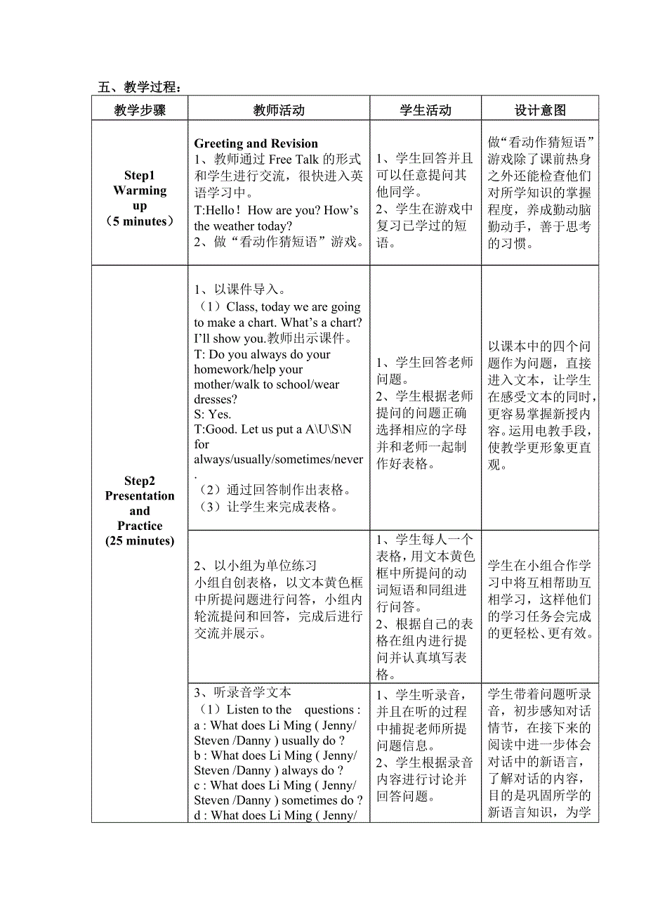六年级英语上册英语教案Lesson 11 Always Do Your Homework冀教版.doc_第2页