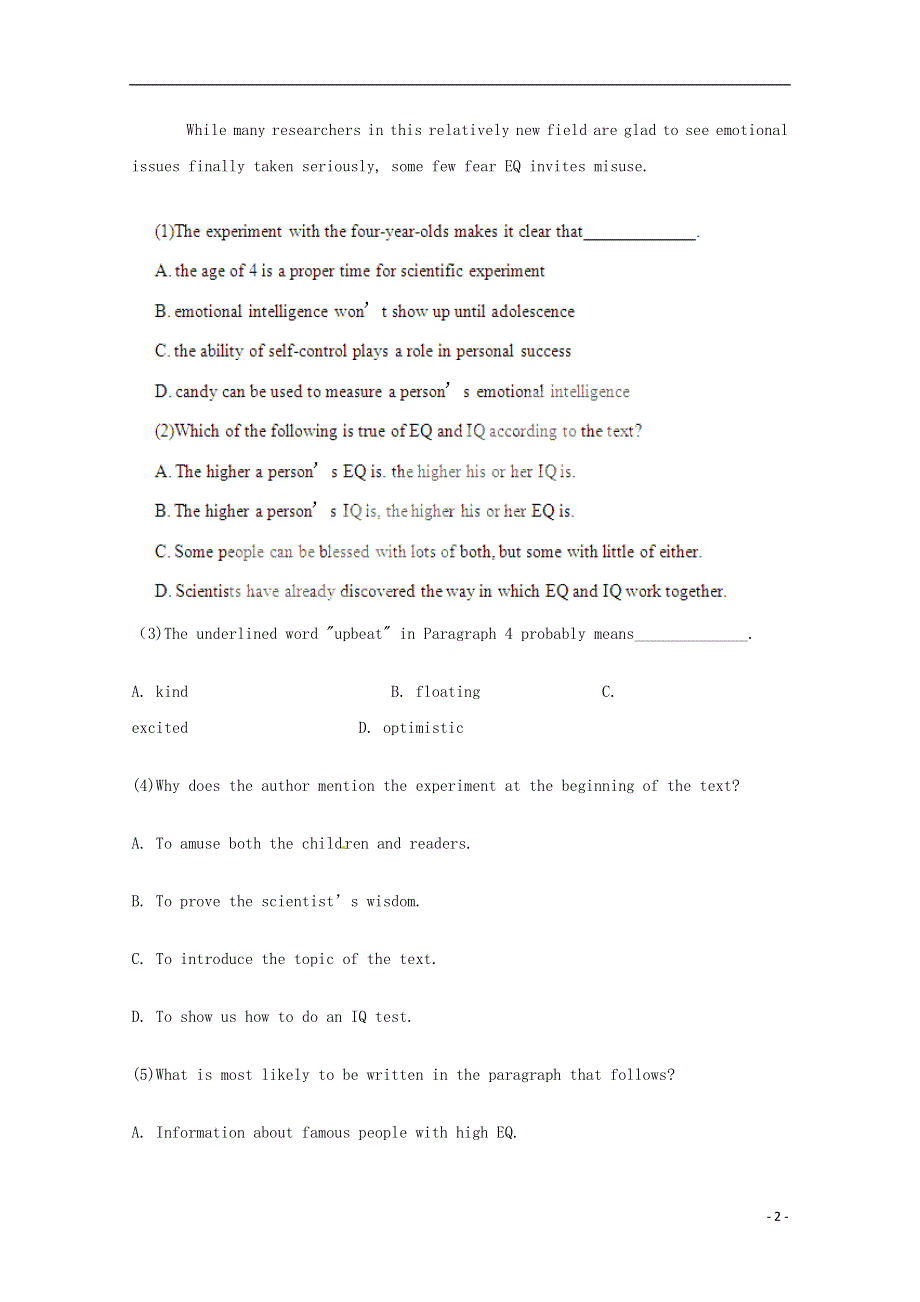 吉林省吉林市2022高考英语一轮 阅读理解暑假训练题（3）.docx_第2页