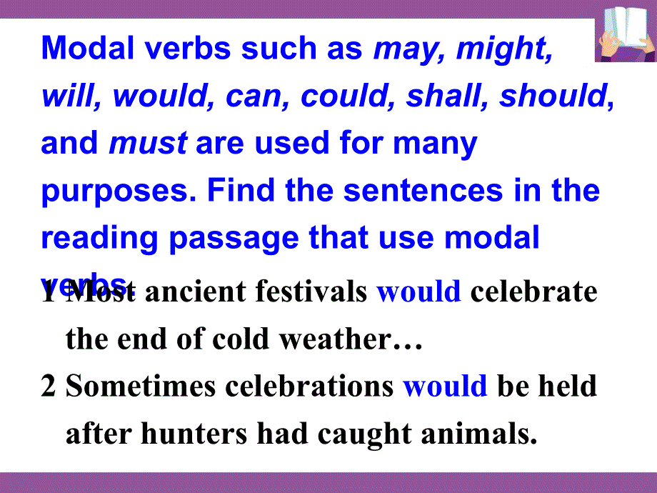 宁夏青铜峡市高级中学人教版高中英语必修三课件：UNIT 1 FESTIVALS AROUND THE WORLD GRAMMAR .ppt_第3页