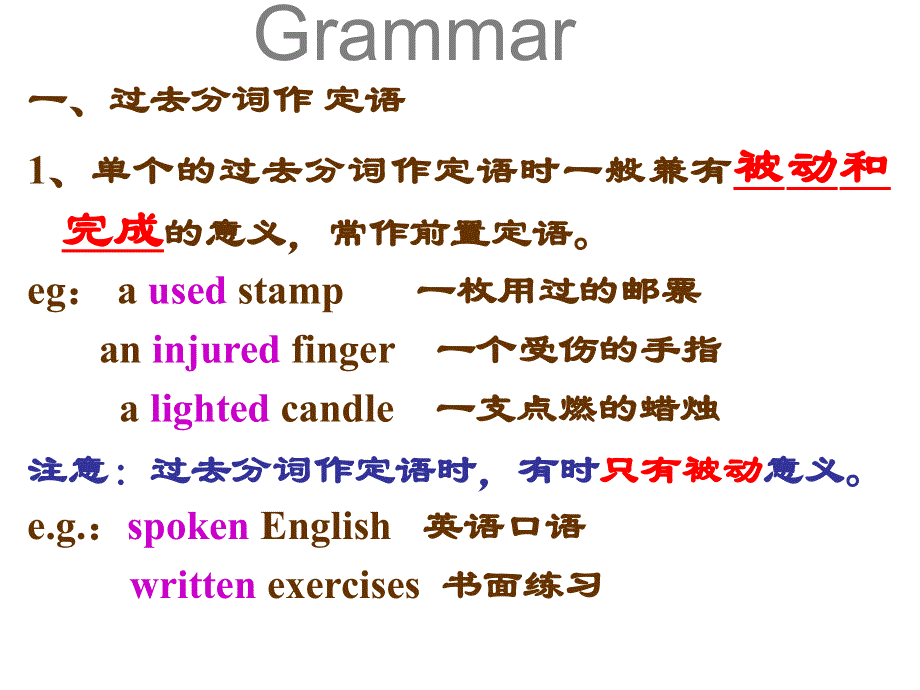 宁夏青铜峡市高级中学人教版高中英语必修五课件：UNIT1语法过去分词作定语 （共37张PPT） .ppt_第3页
