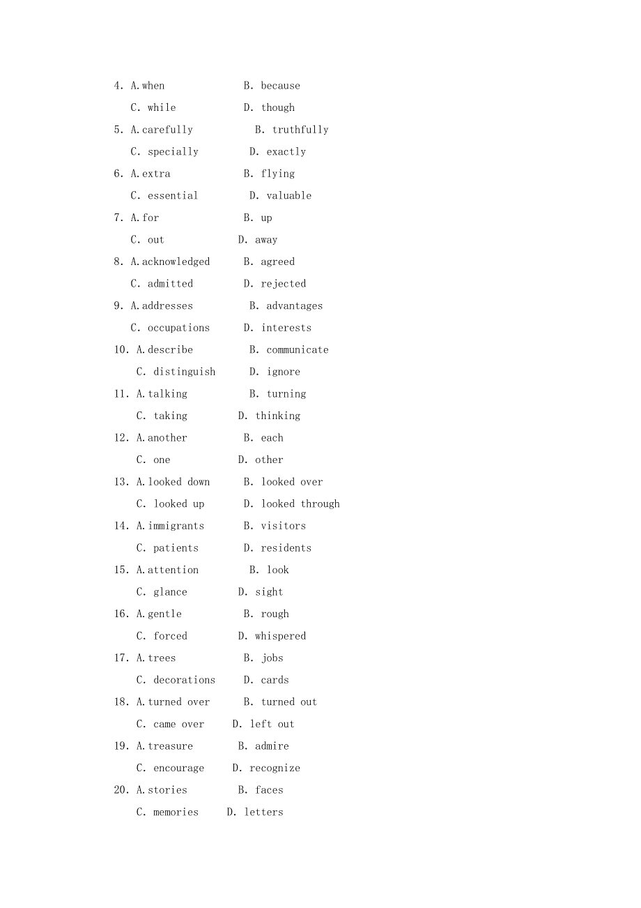 2019年高考英语一轮复习完形填空和语法填空选练3含解析.doc_第2页