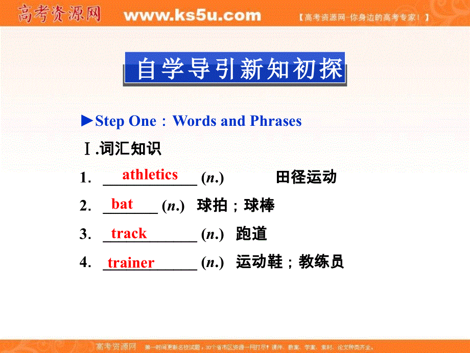 导与练2014年高二英语同步教学资源库： MODULE5 SECTIONⅠ（外研版必修5）.ppt_第2页