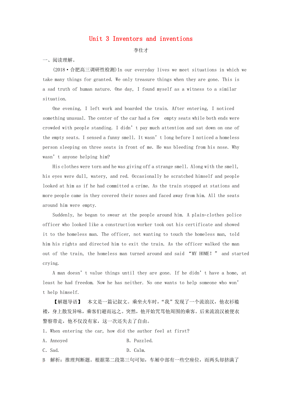 2019年高考英语一轮精选练Unit3Inventorsandinventions含解析新人教版选修820180831170.doc_第1页