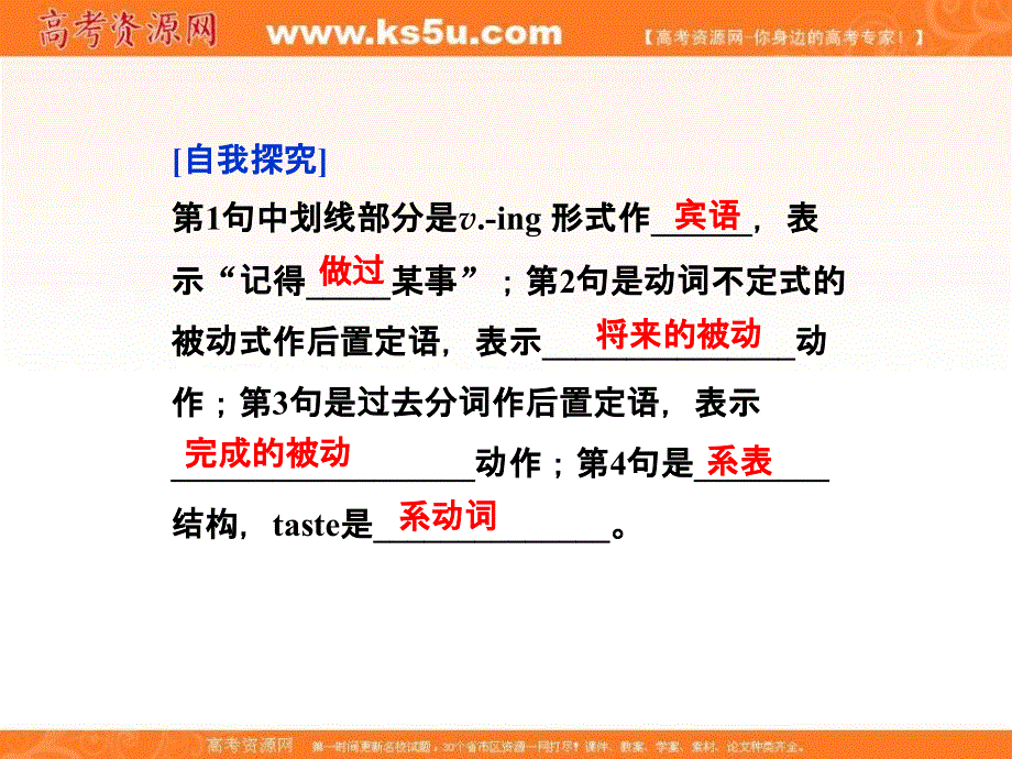 导与练2014年高二英语同步教学资源库：MODULE3 SECTIONⅣ（外研版必修5）.ppt_第3页