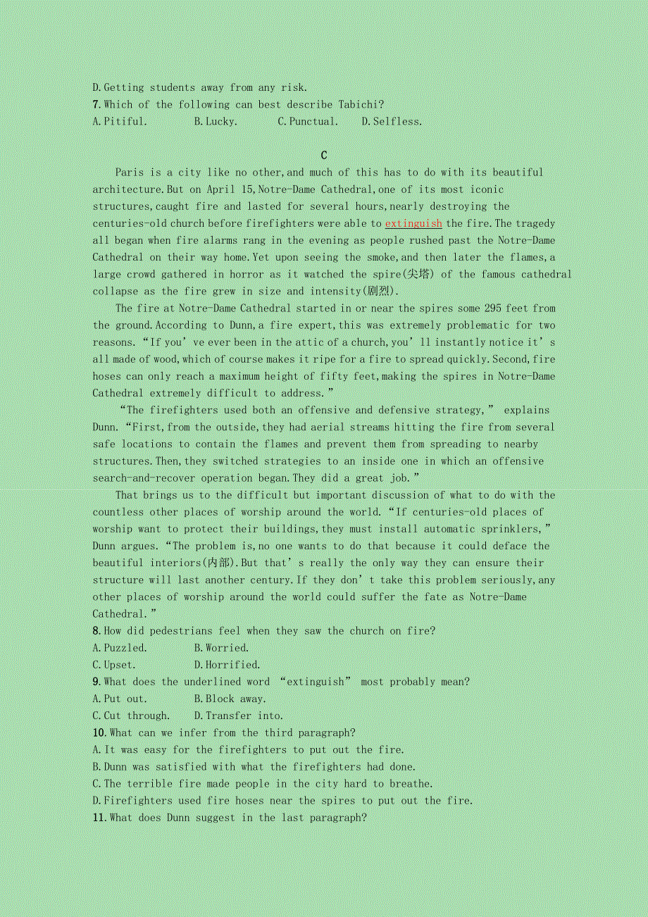 2023高考英语一轮复习必修3Module4阅读理解题组_练速度优质练习含解析外研版202303291168.docx_第3页